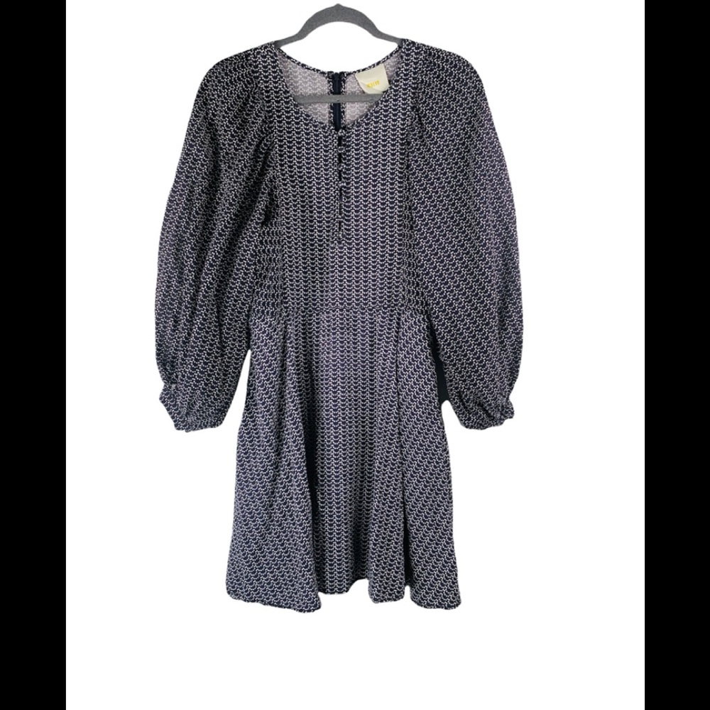 Anthropologie Maeve Nilaya Puff Sleeve Polka Dot Dress Size M